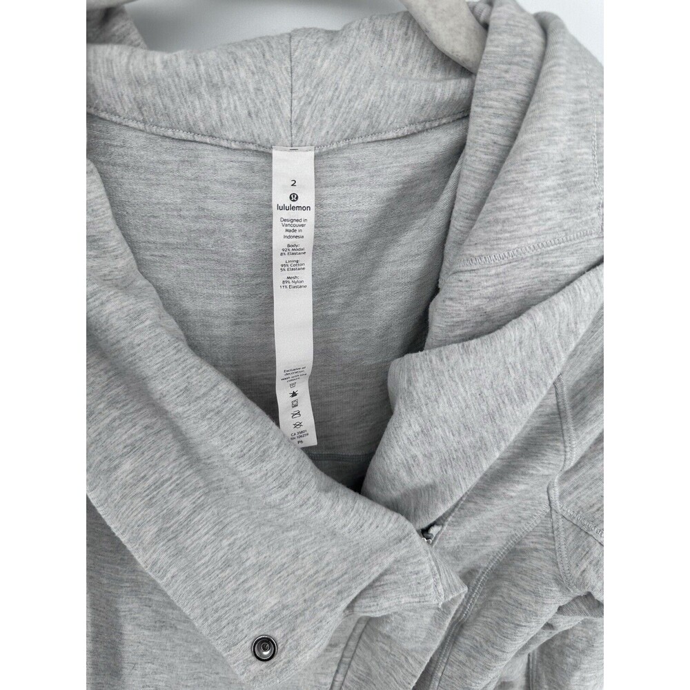 lululemon athletica Light Gray Hooded Wrap Sweater - Picture 2 of 3